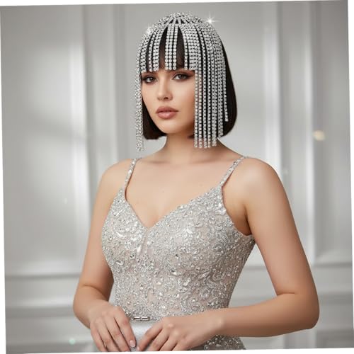 Tocado de diamantes de imitación cómodo para evitar dolor de cabeza 5
