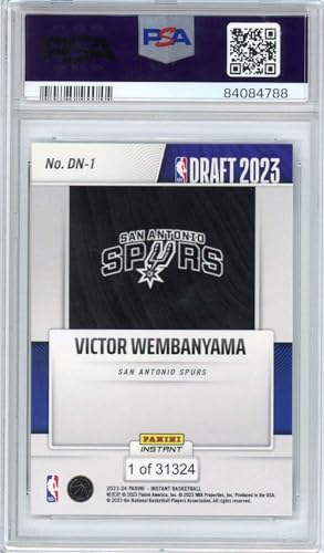 Graded 2023 Panini Instant Victor Wembanyama #DN1 Draft Night Rookie RC Basketball Card PSA 10 Gem Mint