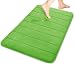Yimobra Memory Foam Bath Mat Large Size 31.5 by 19.8 Inch,Maximum Absorbent,Soft,Comfortable,Non-Slip,Easier to Dry for Bathroom,Green (Presented Wall Hooks 3 Pack)