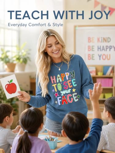 Teacher Sweatshirt Women Cute Kindergarten Teacher Sweater Gift Long Sleeve - image 2