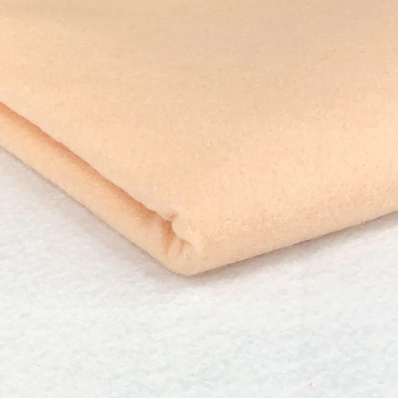 Acrylic Felt Fabric by the Metre - 60" (150cm) Extra Wide, 1mm Thick - Continuous Length Soft Crafting for Sewing, Applique, Decorations & Upholstery - Discount Fabrics LTD(Pastel Peach,5)