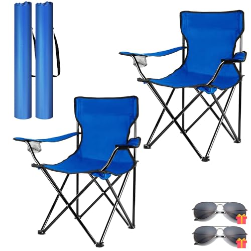 RAINBOWSTREET Silla Plegable Camping, Set 2 Piezas Silla...
