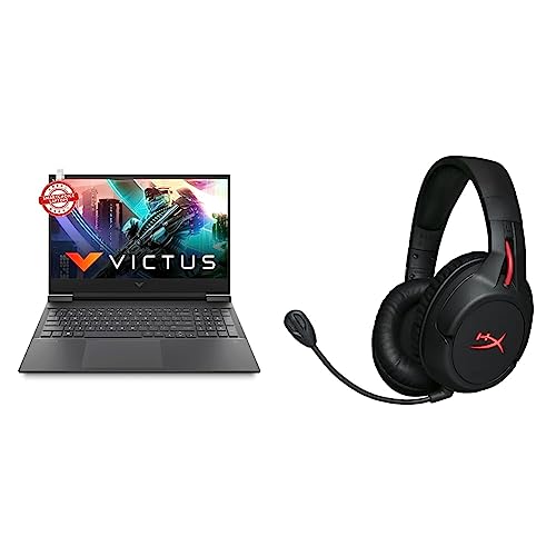 Image of HP Victus Gaming AMD Ryzen 7-5800H 16.1 inch(40.9 cm) FHD Gaming Laptop & HyperX Cloud Flight - Wireless Gaming Headset for PC /PS4