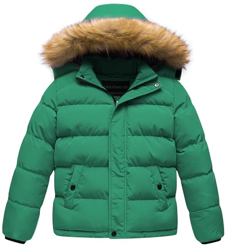 Image of CREATMO US Boy's Water Resistant Winter Coats Warm Fleece Lined Outwear Windbreaker Ski Jacket