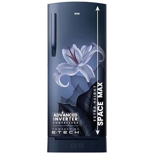 Image of IFB 197L 5 Star Direct Cool Single Door Refrigerator (IFBDC-2235DBBED, Midnight Blue Bloom, Advanced Inverter Compressor, Extraordinary Storage, Humidity Controller With Base Drawer)