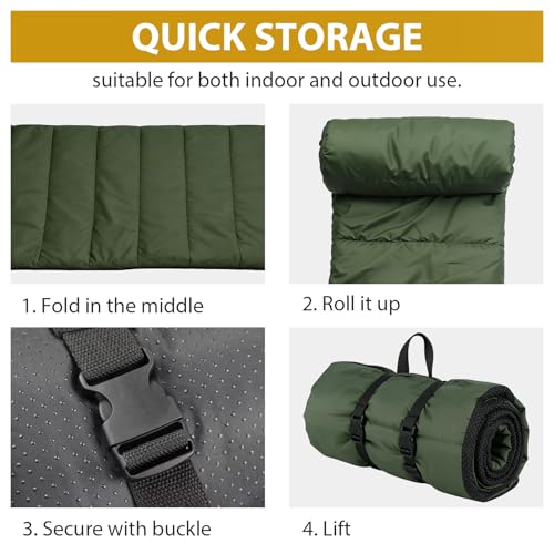 Tmefoy Hundedecke Für Unterwegs, 110 X 68cm Hundematte Waschbares, Wasserdicht Hundebett, Hundekissen Outdoor, Reisedecke Hund Für Reise Camping (Armeegrün)