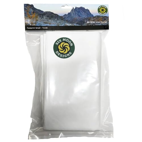 Six Moon Designs Tyvek Footprint - Small Ultralight Tent Ground Sheet for 1 Person Tents - Puncture Resistant Camping Accessories for Lunar Solo Skyscape Gatewood Cape