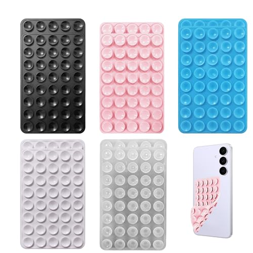 BOBITALK 10 ventosas de silicona para teléfono móvil, ventosa de doble cara, 5 colores, ventosa de silicona para selfies, vídeos y uso manos libres