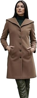 CHKOKKO Women Chic Winter Coat Single Breasted | Knee Length Design with Buttoned Closure and Practical Front Side Pockets... Price In India