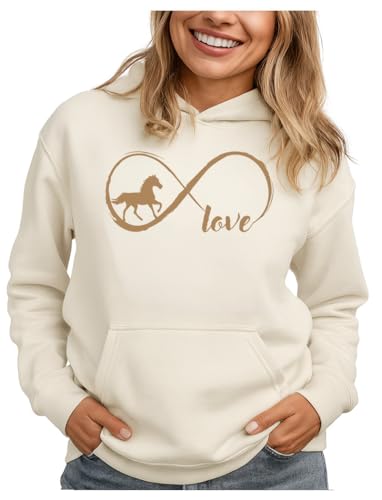 Tstars Infinity Love Horse Hoodie for Women and Teens