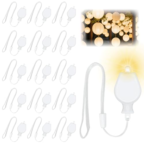 TaimeiMao 15 Stück Warmweiß LED Ballonlichter Mit Bindfaden Mini Led Licht Für Lampions Luftballon Lichter Für Hochzeit, Geburtstag, Halloween, Weihnachten, Partydekoration