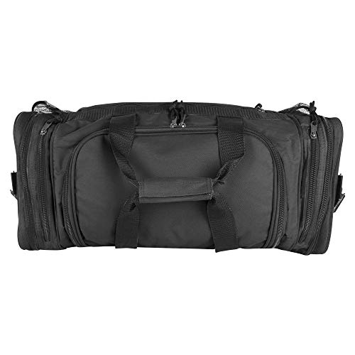 Dalix 20 Inch Sports Duffle Bag with Mesh and Valuables Pockets, Black