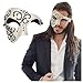 Luxury Mask Half Face Mask Masquerade Phantom Of The Opera, Black, One Size