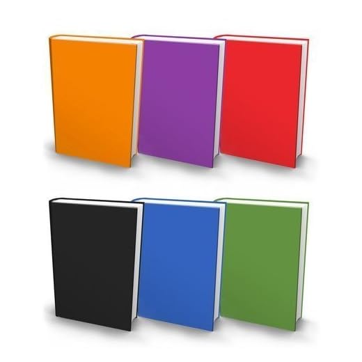 The Original Book Sox: Stretchable Jumbo Fabric Book Cover - 6 Solid Print Pack