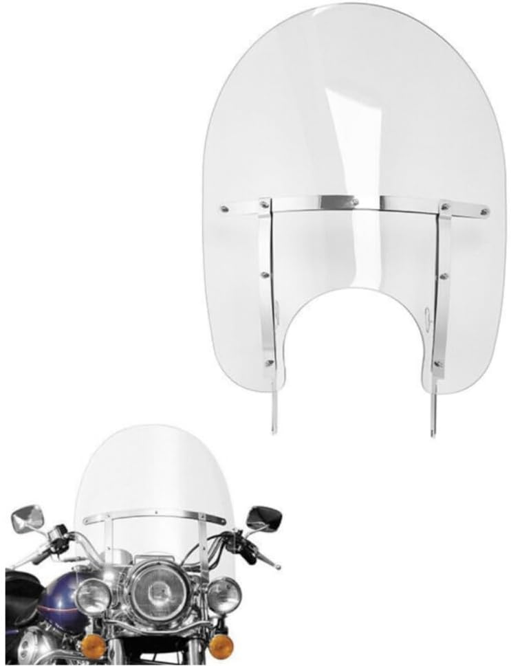 Ren Tsui Chrome Windshield Windscreen For Harley Davidson Road RXC0677