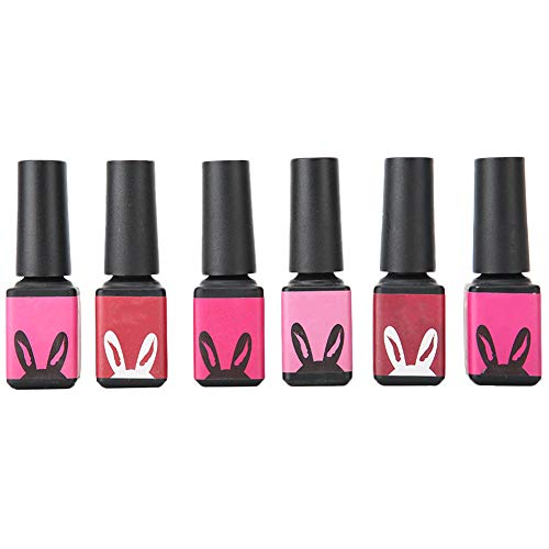 Juego de esmaltes de uñas en gel, 6 botellas de pegamento para uñas para arte de uñas, bricolaje, colorido, elegante y a la moda (py colorido 01-06 color número)