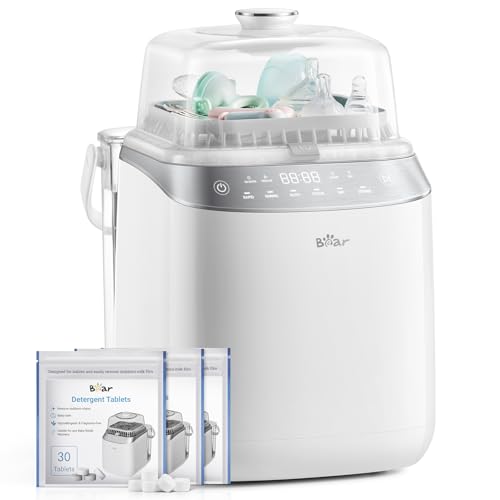 Bear Bottle Washer Pro, Baby Bottle Washer and Sterilizer and Dryer - All in One Machine for...
