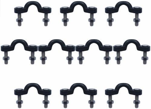 YYST 10 Pcs Nylon Bungee Deck Loops Tie Down Pad Eye for Kayaks, Canoes or Boats with Scrws and Nuts