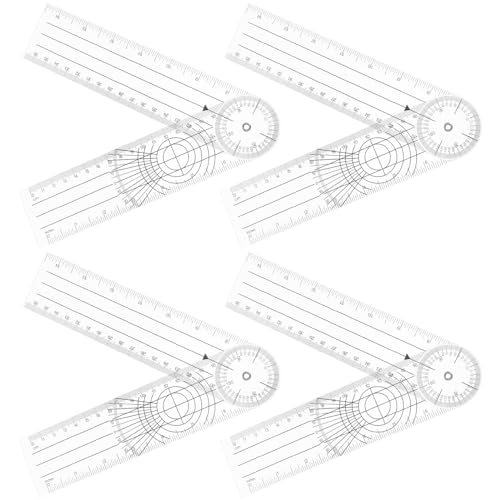 Goniómetro PVC 8 pulgadas 4 piezas para medición angular miniatura 1