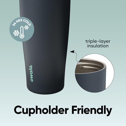 Image of Owala FreeSip Tumbler Insulated Stainless Steel Water Bottle with Built-in Straw and Side Handle, For Travel, Work, School, and Sports, 40oz, BPA Free, Leak Proof, Foggy Tide