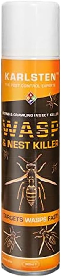 Wasp & Nest Killer Spray | Maximum Strength, Fast-Acting Formula | Kills Wasps, Hornets & Nests Instantly | Long-Lasting Indoor & Outdoor Pest Control | 300ml