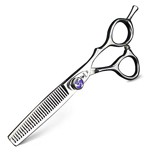 Ciseaux de barbier professionnels de 15,2 cm - Ciseaux à effiler de 10 % à 40 % - Pour homme et femme (taux d'effilage de 10 à 15 %)