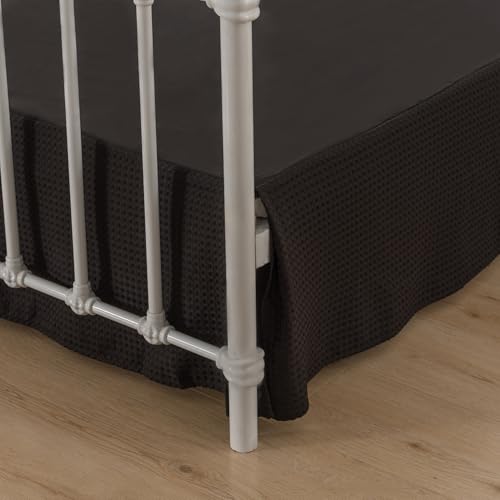 xuan dian Full Bed Skirt - Pleated Waffle Weave Tailored 18 Inch Drop