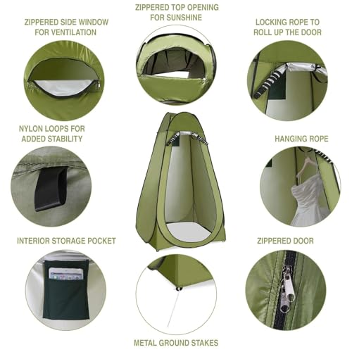 Carpa de ducha portátil GERRIT para exteriores miniatura 3