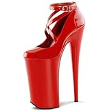 Pleaser BEYOND-087 Womens Shoes, Red/Red, Size 9