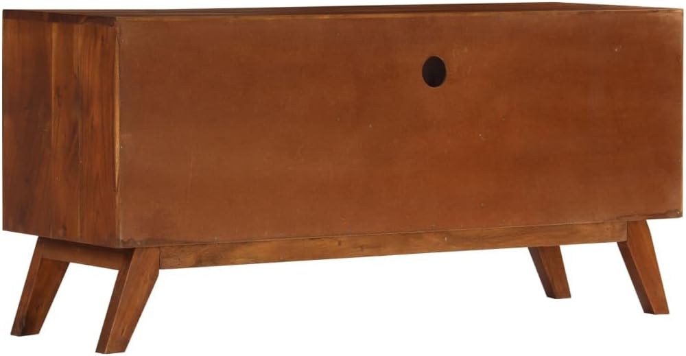 vidaXL TV Cabinet Dark Honey Solid Acacia Wood Medium TV Cabinet