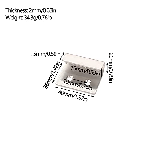 Image of Thicken Stainless Steel Tile Display Hanger Hook Fastener for Tiles Billboards Easels Photo Frames Mirrors (15 mm Silver)
