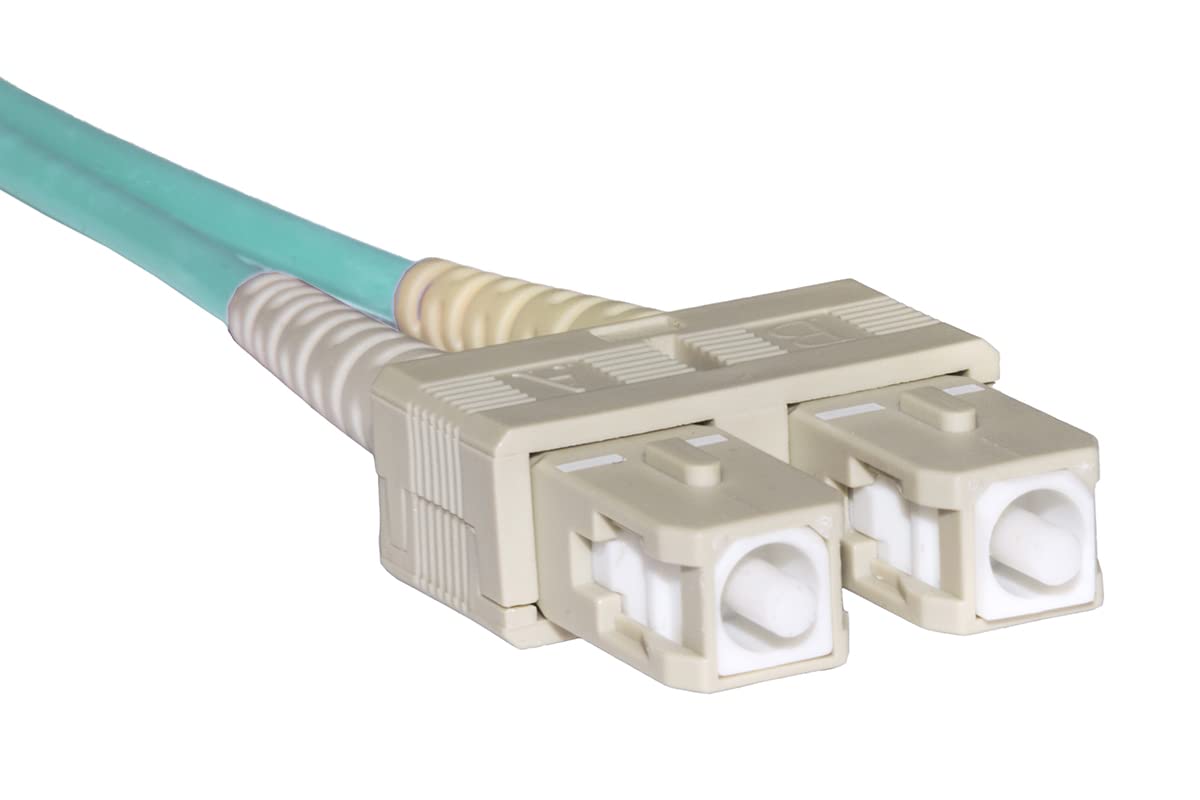 Câble fibre optique multimode LSZH Duplex OM3 50/125, LC-SC, 50 m.