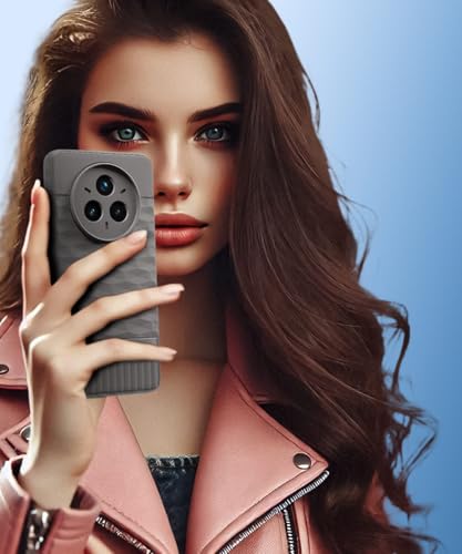 Image of WOW IMAGINE Back Cover for Realme 14 Pro 5G with Hexa Cube Design | Ultra Slim Soft Rubberised Case | Inner Velvet Fabric | Matte Silicone Flexible Mobile Case | Camera Protection - Grey