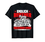 Motorrad Rente Geschenk Männer Abschiedsgeschenk Herren Biker Rentner 2024 Abschied Zeit Für Die Wichtigen Dinge T-Shirt Schwarz Klein