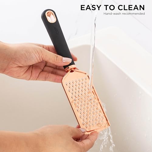 COOK WITH COLOR Kitchen Gadget Set Stainless Steel Utensils with Soft Touch Handles, 7 Pc. Copper, Black