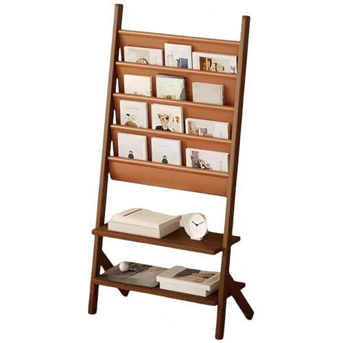 DKPLOE Estanteria Libros, Libreria Estanteria De Madera Es Fácil De Montar Y Tiene Una Estructura Estable Es Adecuado para Salones Oficinas Tiendas Bibliotecas Y Salas De Estudio(Marrón/Café)