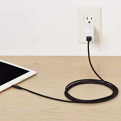 Image of AmazonBasics Apple Certified Lightning to USB Charge and Sync Cable, Advanced Collection, 6 Feet (1.8 Meters), Pack of 2 - Black