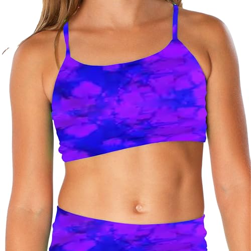 Girls Tie Dye Bra Cami Tank Top – Tank Tops for Kids and Toddlers Soft Stretch Tie Dye Shirt One Size Ages 4-7