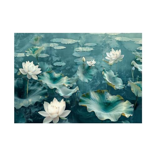 Tableau moderne art abstrait floral 80x120cm pour décoration murale de salon