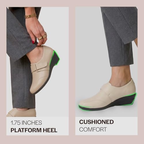 Image of FAUSTO Women's Outdoor Fashion Hook and Loop Platform Heel Wedges