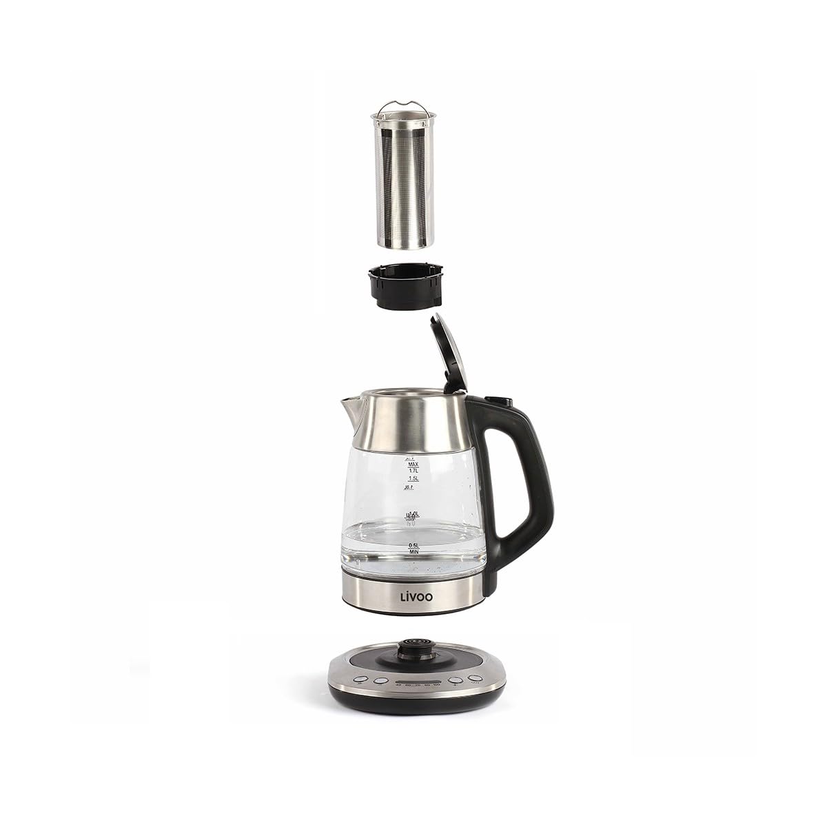 Livoo bollitore e teiera 2in1 1.7l 2200w dod165
