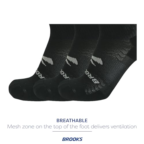 Brooks Run-In Crew 3 Pack Socks, Performance Athletic Running Crew Socks with Comfort Fit for Men & Women (3-Pack)4