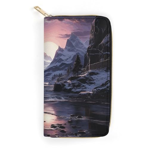 Porte-monnaie imprimé montagnes fin de 19,7 cm pour organiser toutes vos cartes sans encombrement