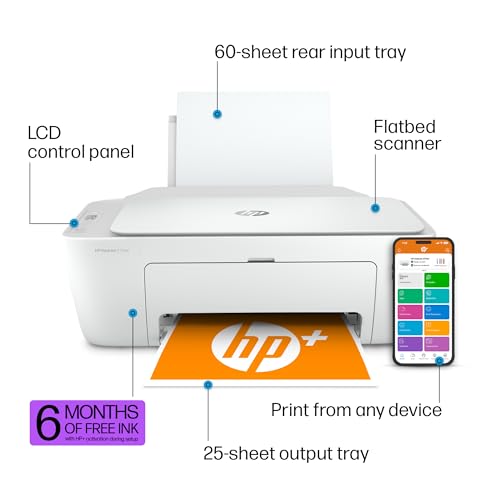 HP DeskJet 2734e Wireless Color All-in-One Printer with 6 months of Instant Ink included (26K72A), White (Packaging May Vary) - Image 5