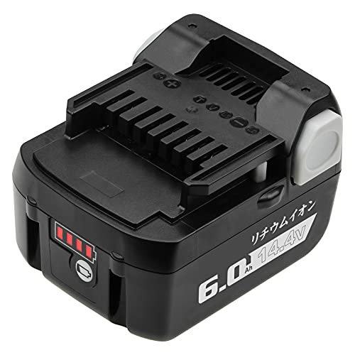 VANKO 互換 日立 14.4v バッテリー BSL1460 6000mAh容量 単品 ハイコーキ 14.4v バッテリー BSL1415 BSL1430 BSL1460 互換可能 LED残量表示+自己故障診断 CE PSE認定済み