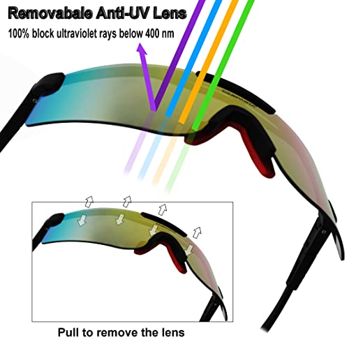 OUTDOORSPARTA Polarized Sports Sunglasses with 3 Interchangeable Lenses - Image 2