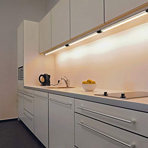 Albrillo Dimmable Remote Control LED Under Cabinet Lighting (6-Bar-Kit, Warm White 3000K)