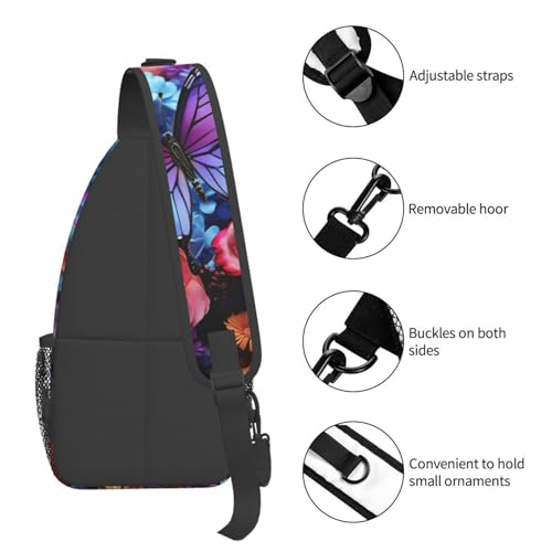 Bolso pequeño de bandolera para senderismo color flores miniatura 5