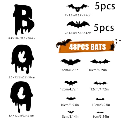 CYIOU 73 Pezzi Decorazione Pipistrello di