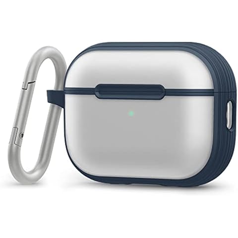 CYRILL by Spigen Color Brick Designed for Apple AirPods Pro 2 Case (2022) Shockproof Protective Hard Case with Carabiner [Front LED Visible] - Deep Sea Cover